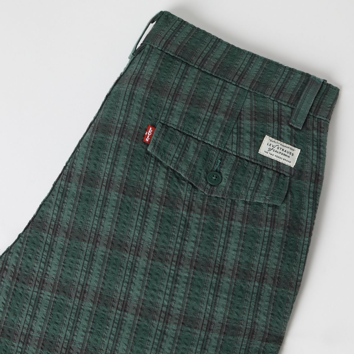 XX Chino Authentic Relaxed Seersucker 8" Men's Shorts — Wyatt Plaid Vintage Teal - Multi-Color