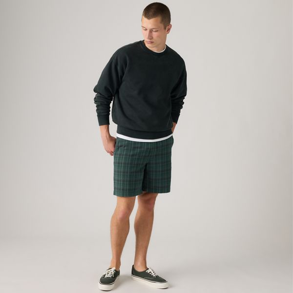 XX Chino Authentic Relaxed Seersucker 8" Men's Shorts — Wyatt Plaid Vintage Teal - Multi-Color