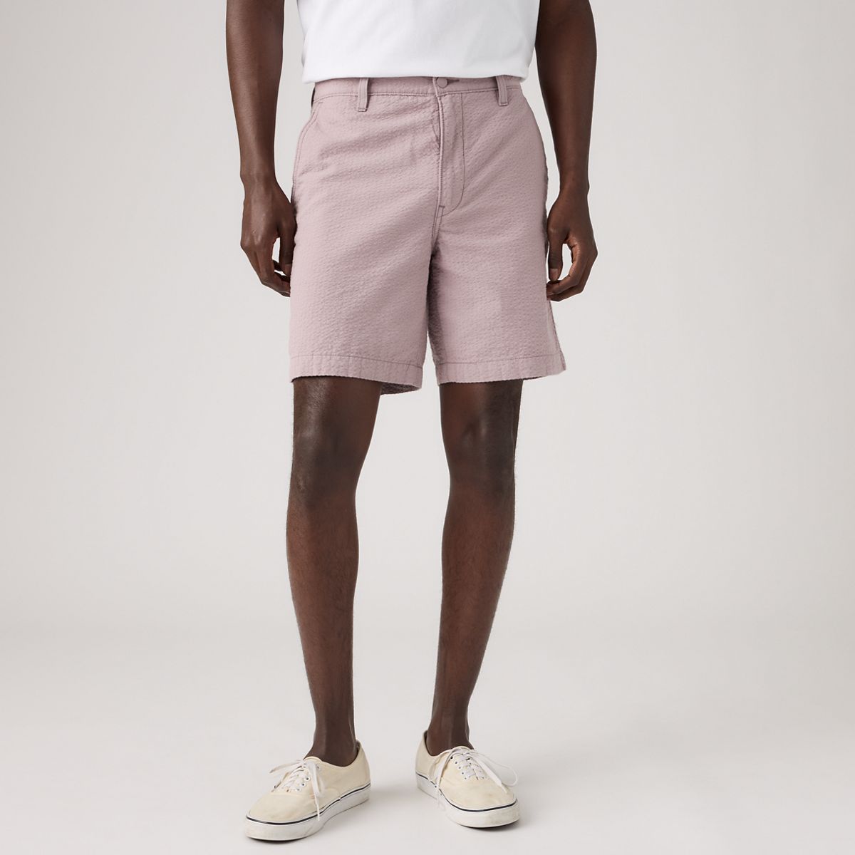 XX Chino Authentic Relaxed Seersucker 8" Men's Shorts — Quail - Purple