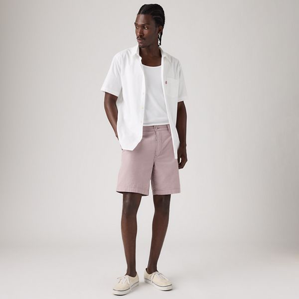 XX Chino Authentic Relaxed Seersucker 8" Men's Shorts — Quail - Purple