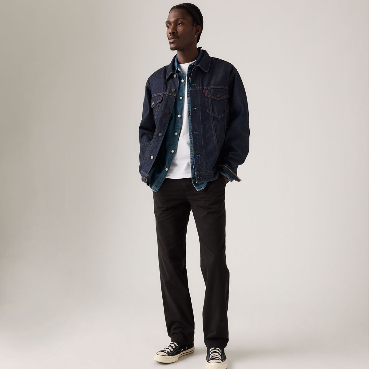 XX Chino Authentic Relaxed Men's Pants — Meteorite - Black