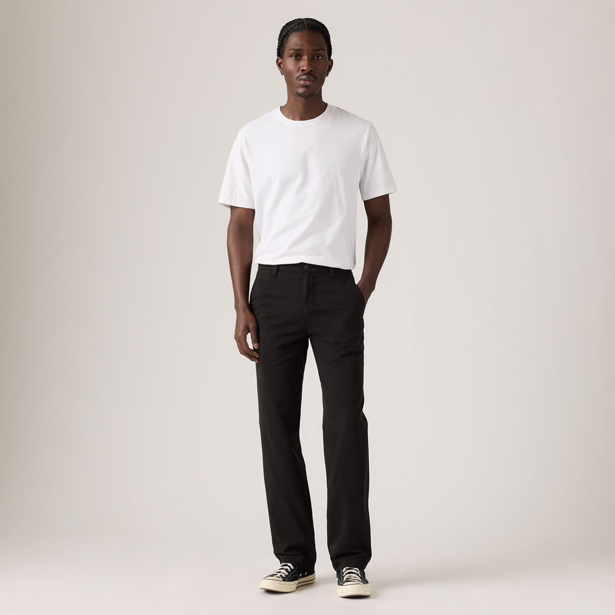 XX Chino Authentic Relaxed Men's Pants — Meteorite - Black