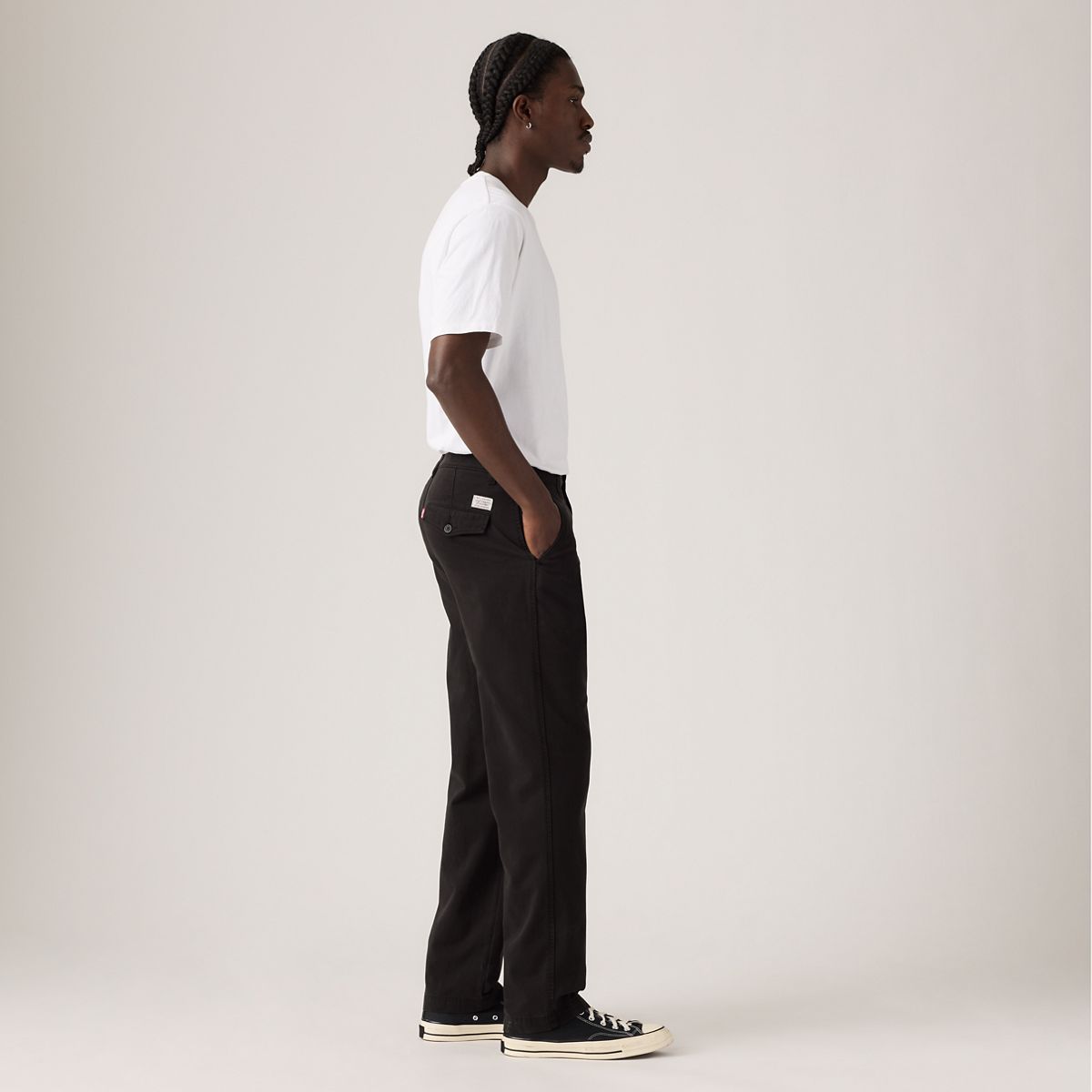 XX Chino Authentic Relaxed Men's Pants — Meteorite - Black