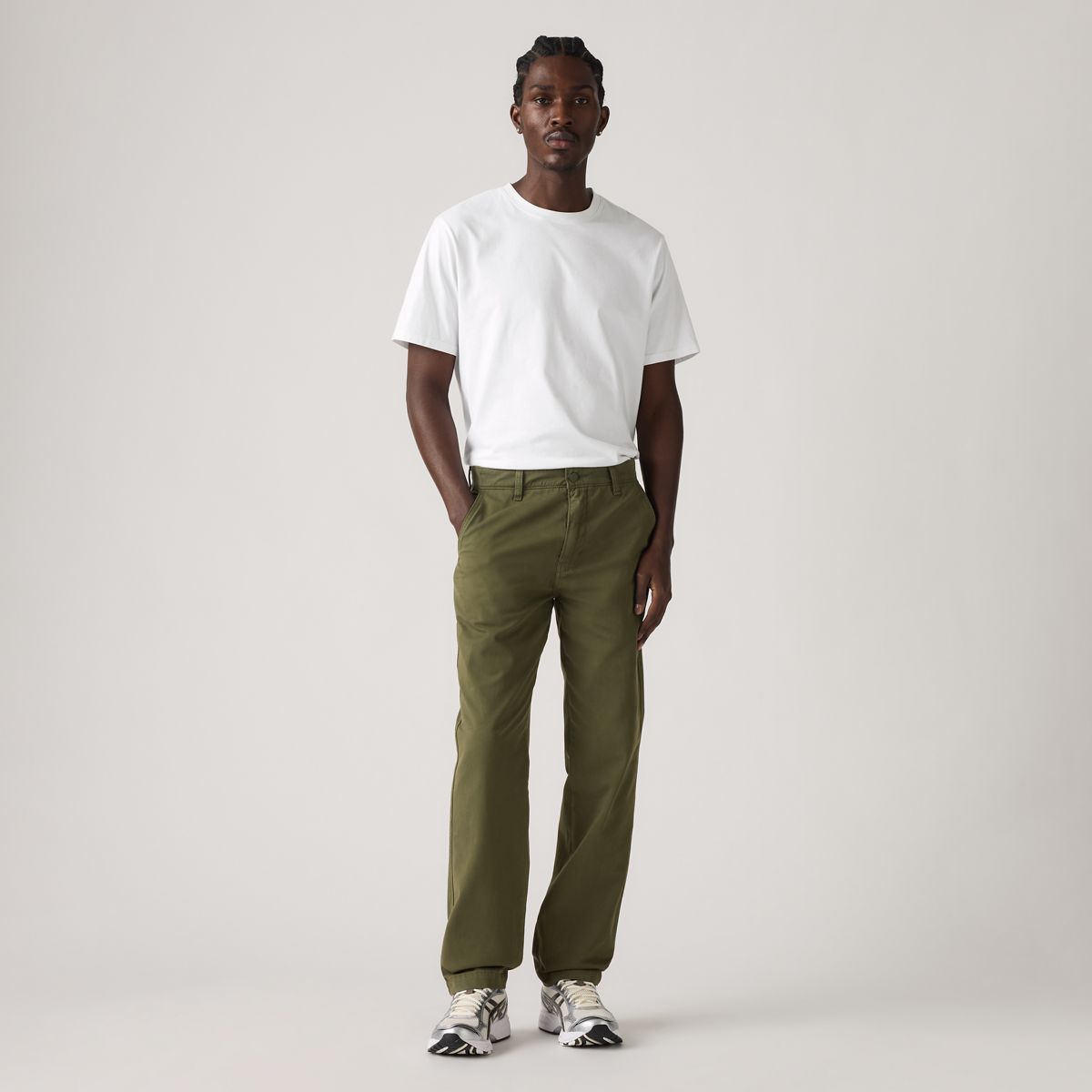 XX Chino Authentic Relaxed Men's Pants — Olive Night - Green