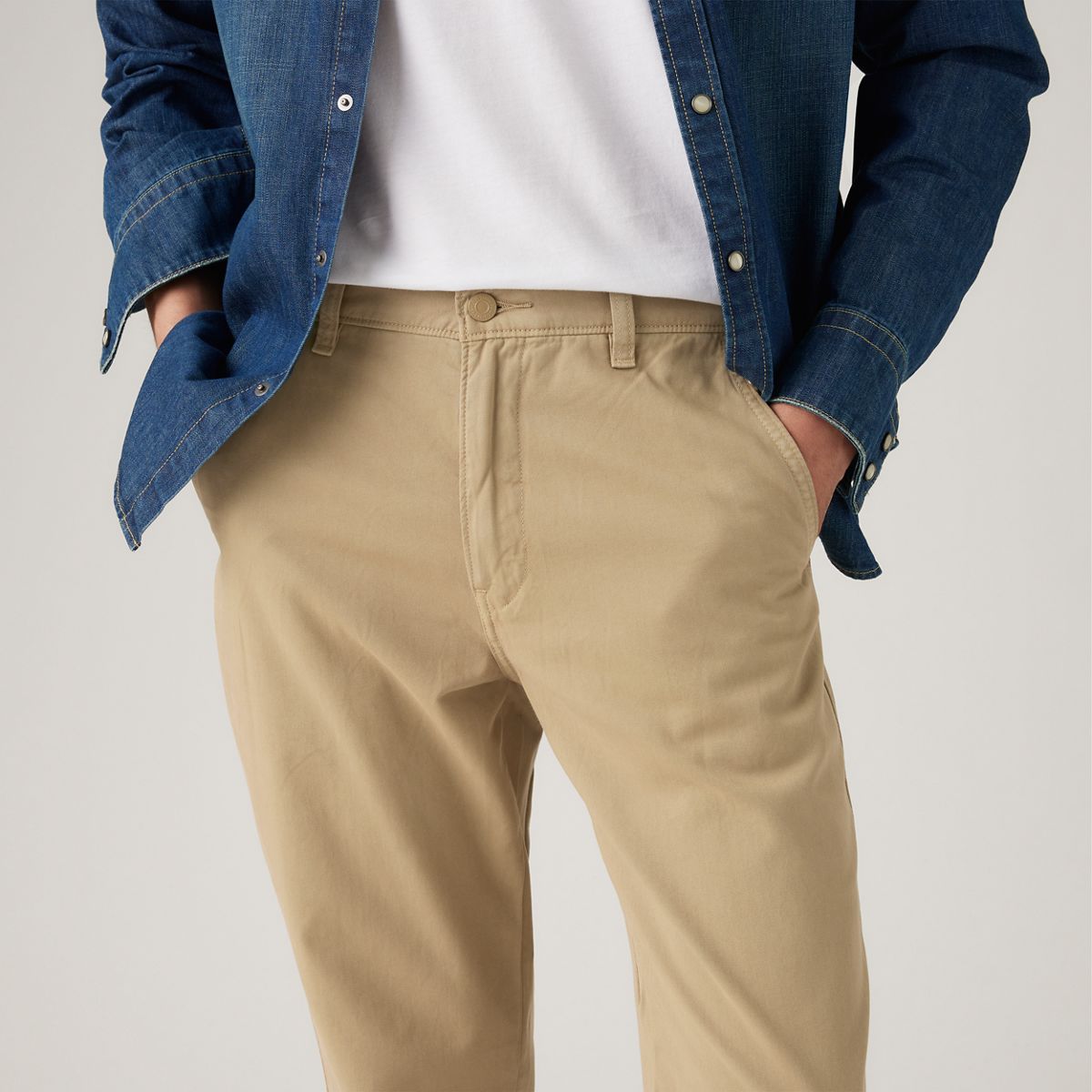 XX Chino Authentic Relaxed Men's Pants — Sand Khaki Auth Garment Dye - Tan