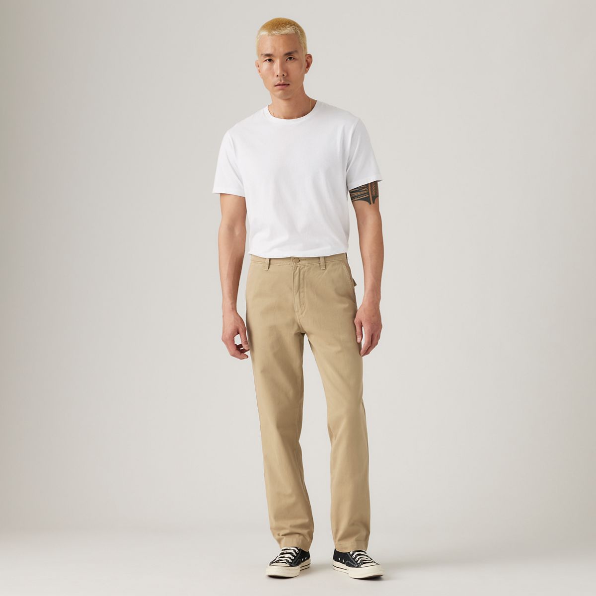 XX Chino Authentic Relaxed Men's Pants — Sand Khaki Auth Garment Dye - Tan