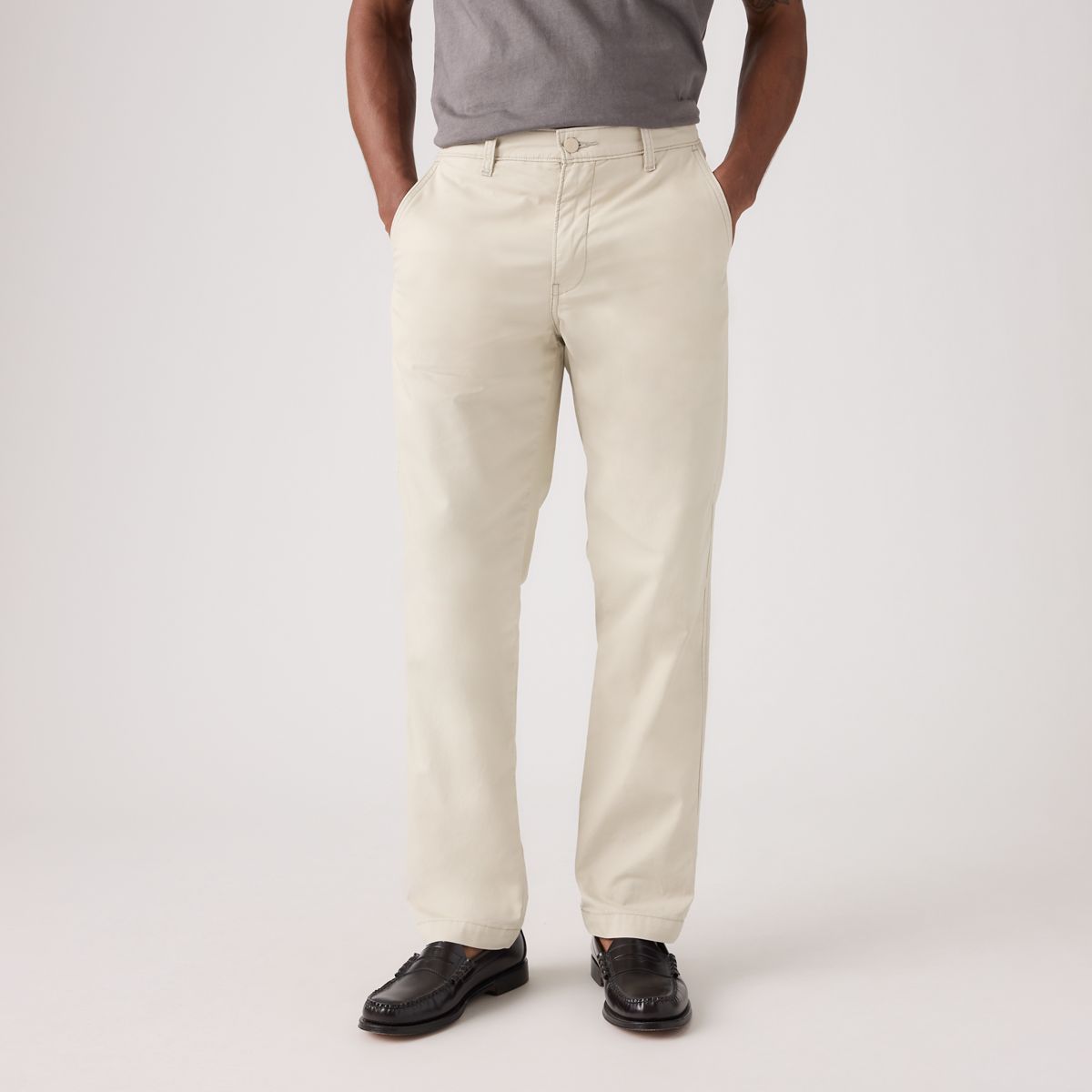 XX Chino Authentic Relaxed Lightweight Men's Pants — Pumice - White
