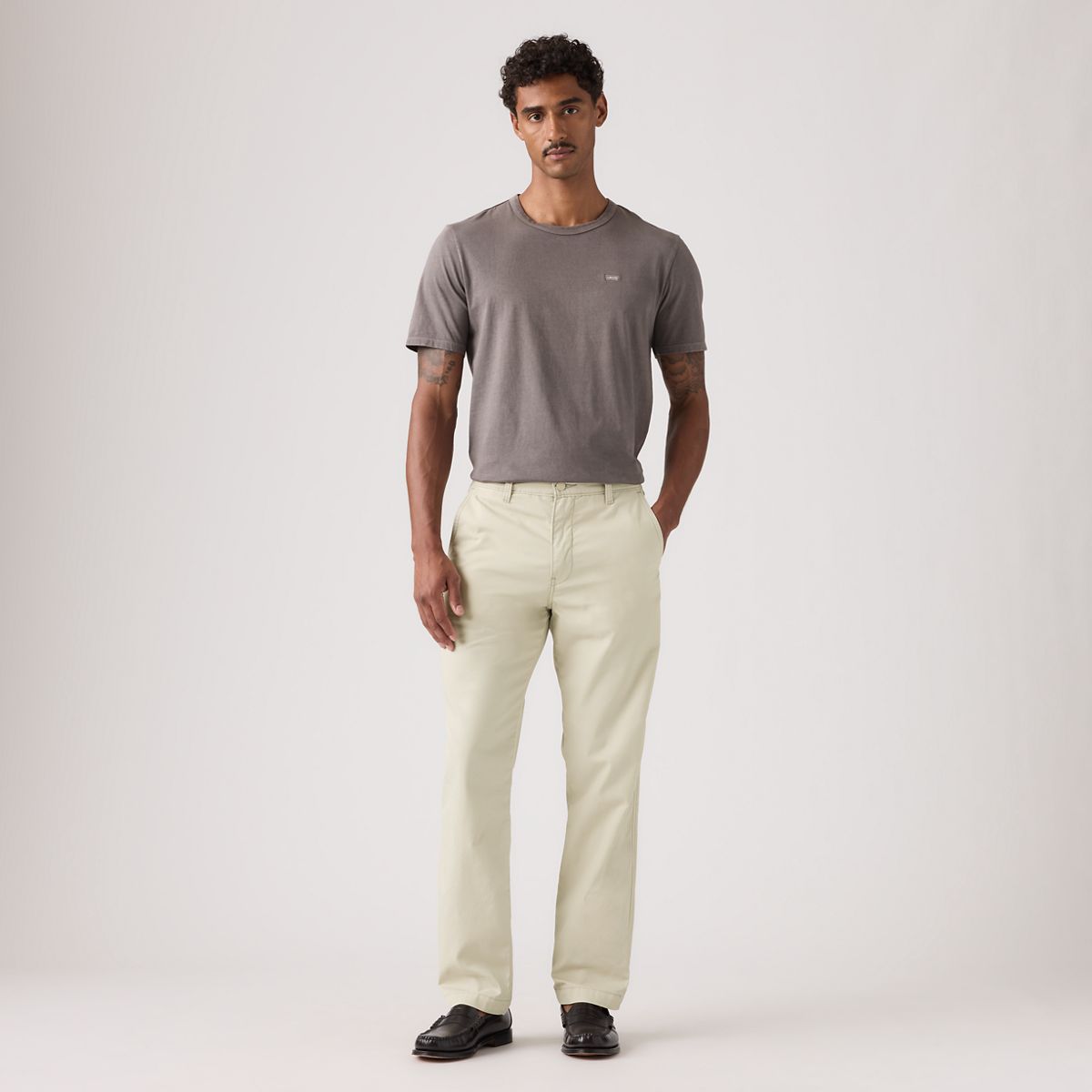 XX Chino Authentic Relaxed Lightweight Men's Pants — Pumice - White