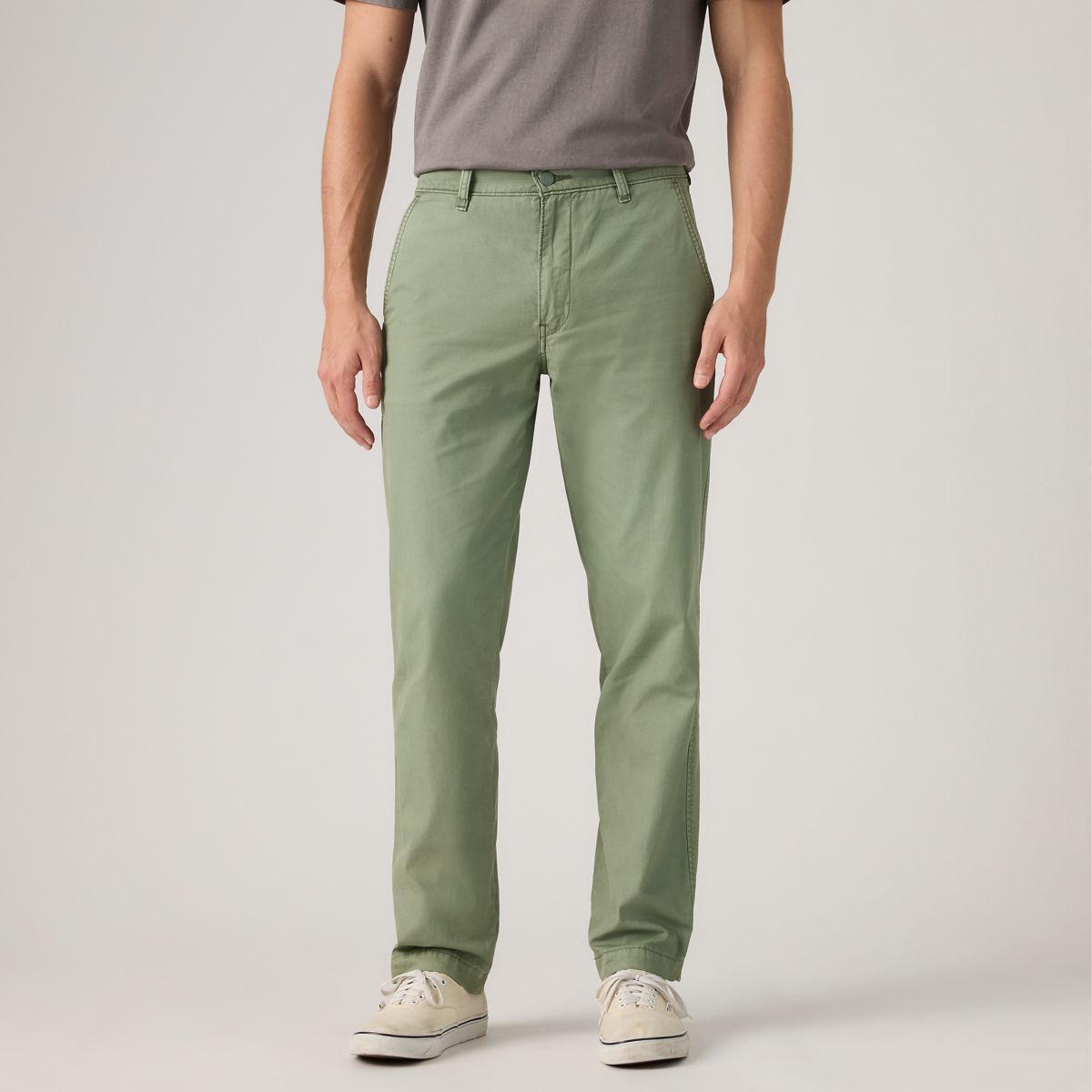 XX Chino Authentic Relaxed Lightweight Men's Pants — Olive Wash - Green