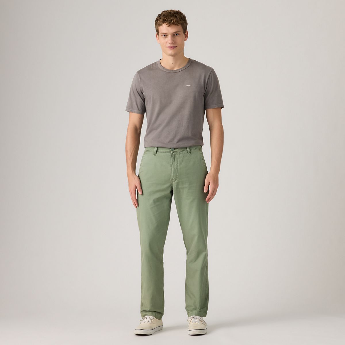 XX Chino Authentic Relaxed Lightweight Men's Pants — Olive Wash - Green