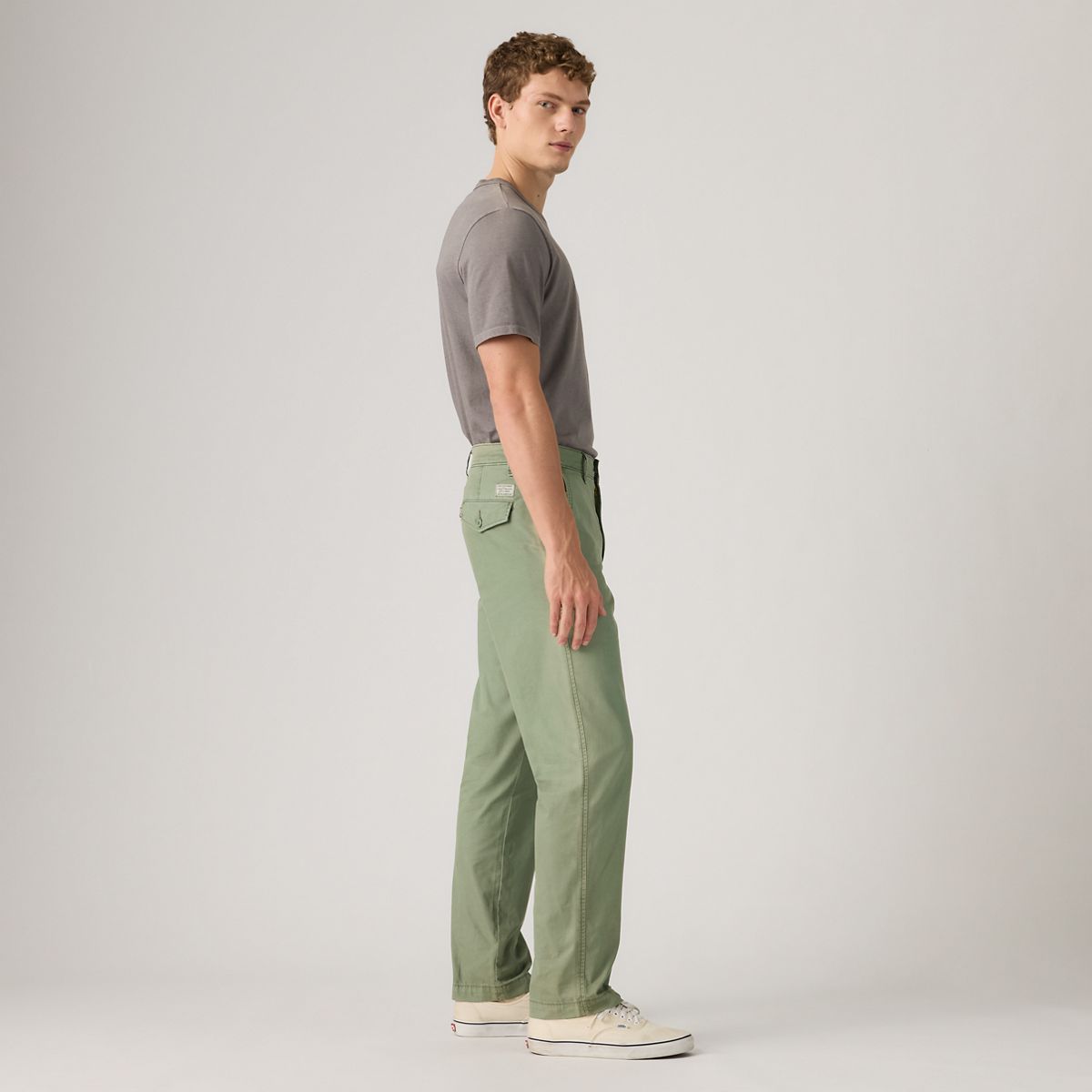 XX Chino Authentic Relaxed Lightweight Men's Pants — Olive Wash - Green
