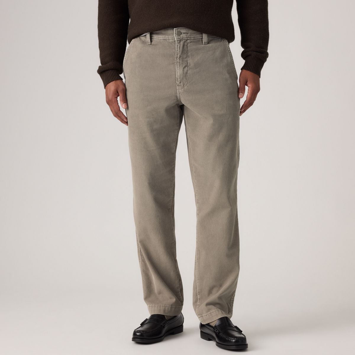 XX Chino Authentic Relaxed Corduroy Men's Pants — Smokey Taupe Corduroy - Grey