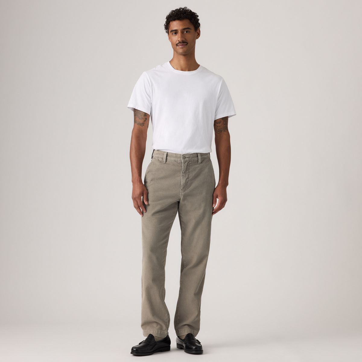 XX Chino Authentic Relaxed Corduroy Men's Pants — Smokey Taupe Corduroy - Grey