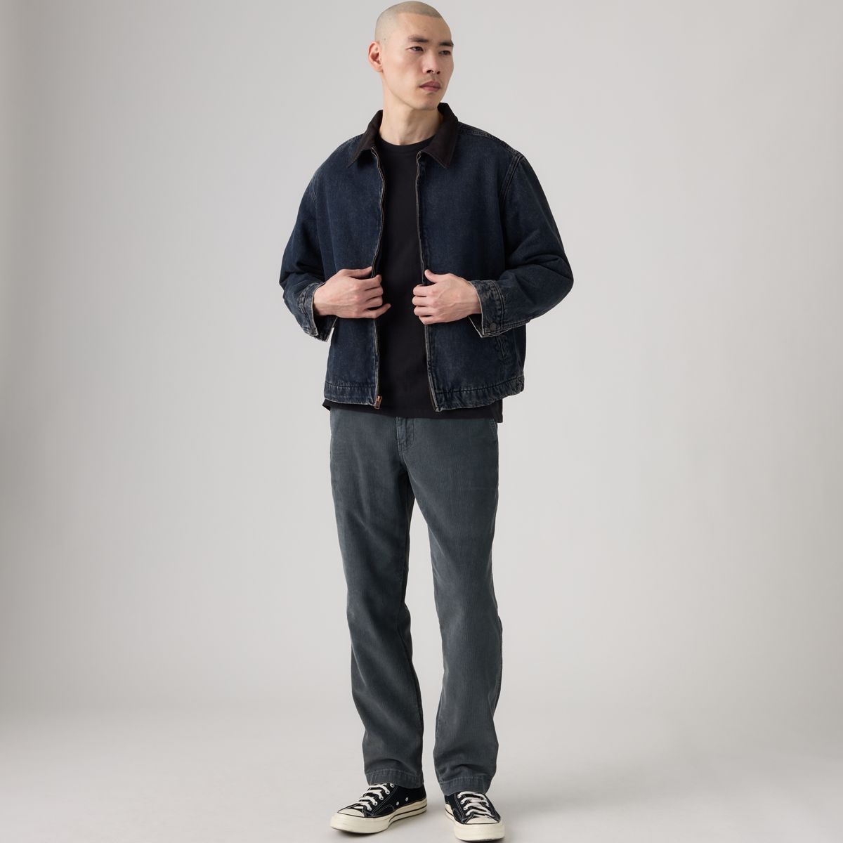 XX Chino Authentic Relaxed Corduroy Men's Pants — Ebony Corduroy - Blue