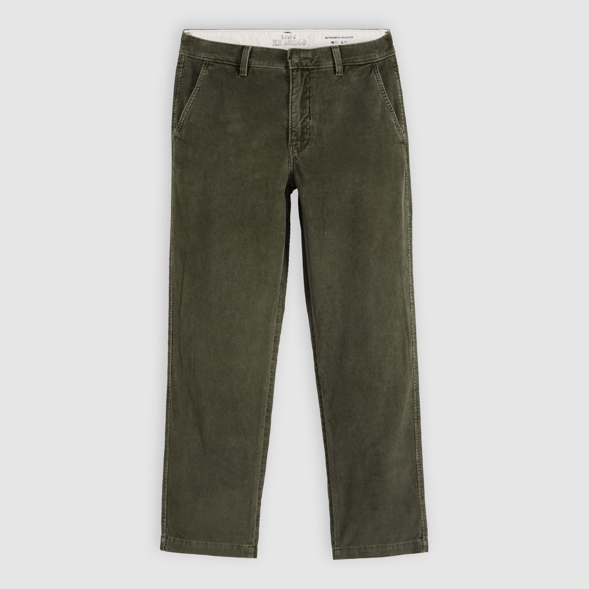 XX Chino Authentic Relaxed Corduroy Men's Pants — Komodo Green Corduroy - Green