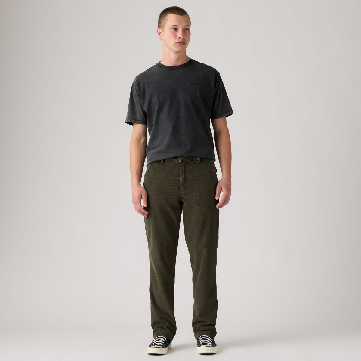 XX Chino Authentic Relaxed Corduroy Men's Pants — Komodo Green Corduroy - Green