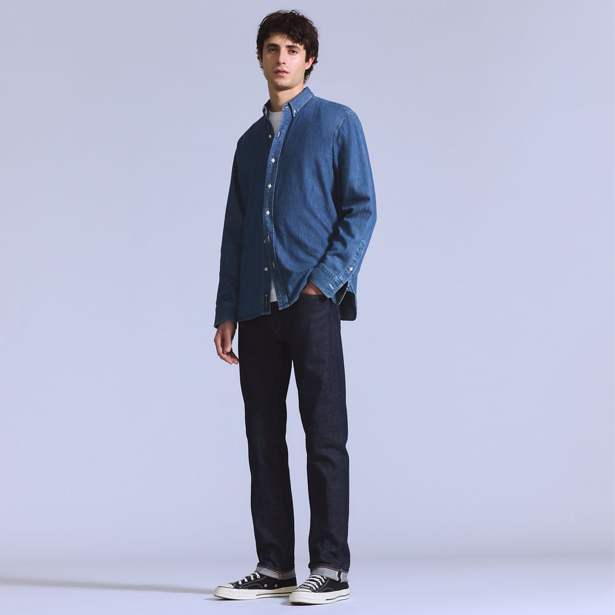 511™ Slim Selvedge Men's Jeans — Dark Rinse - Dark Wash