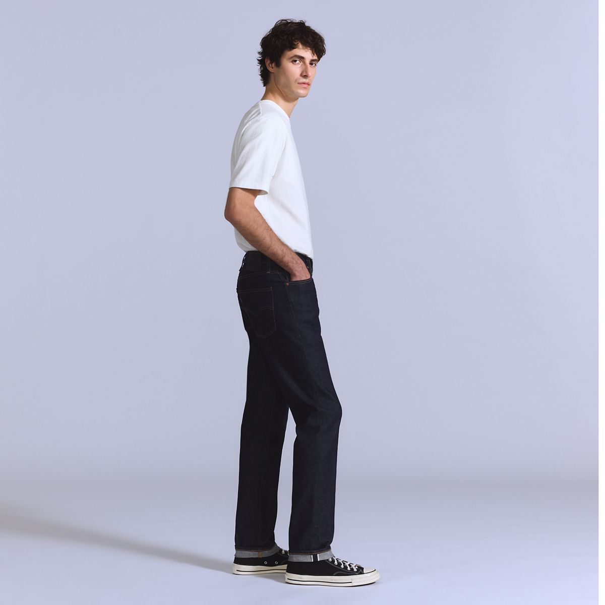 511™ Slim Selvedge Men's Jeans — Dark Rinse - Dark Wash