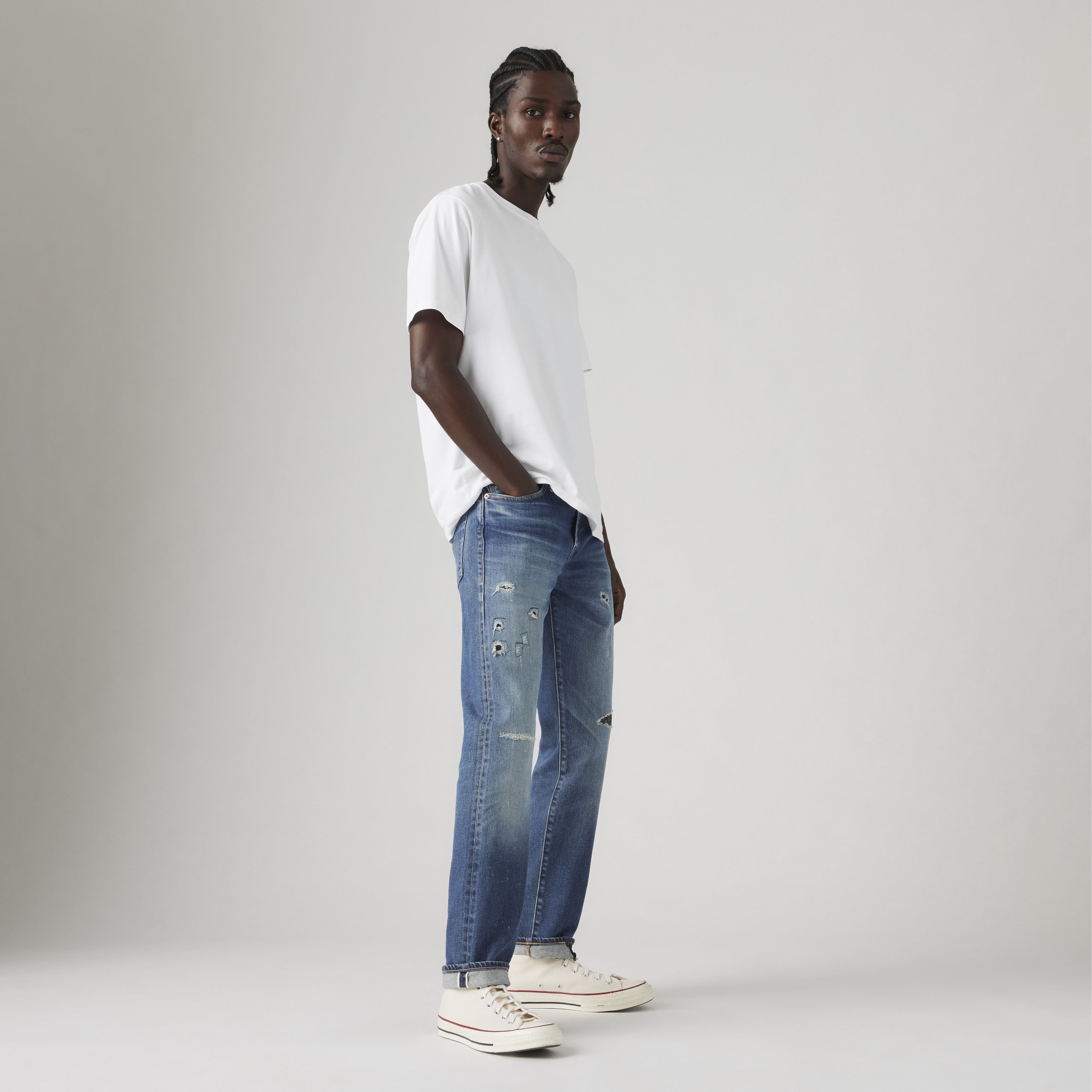Japanese Selvedge 502™ Taper Fit Men's Jeans - Medium Wash