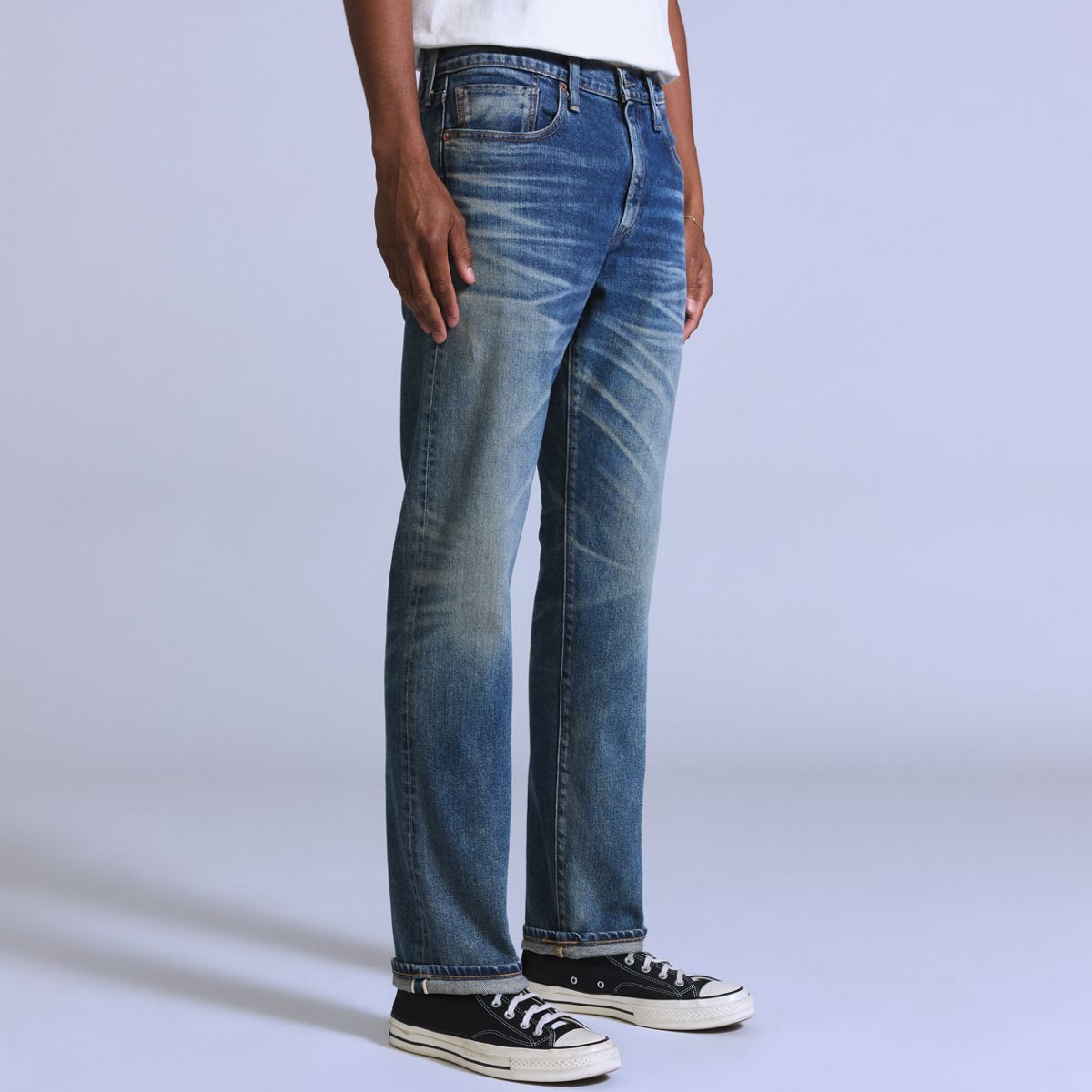 502™ Taper Selvedge Men's Jeans — Ripple - Medium Wash