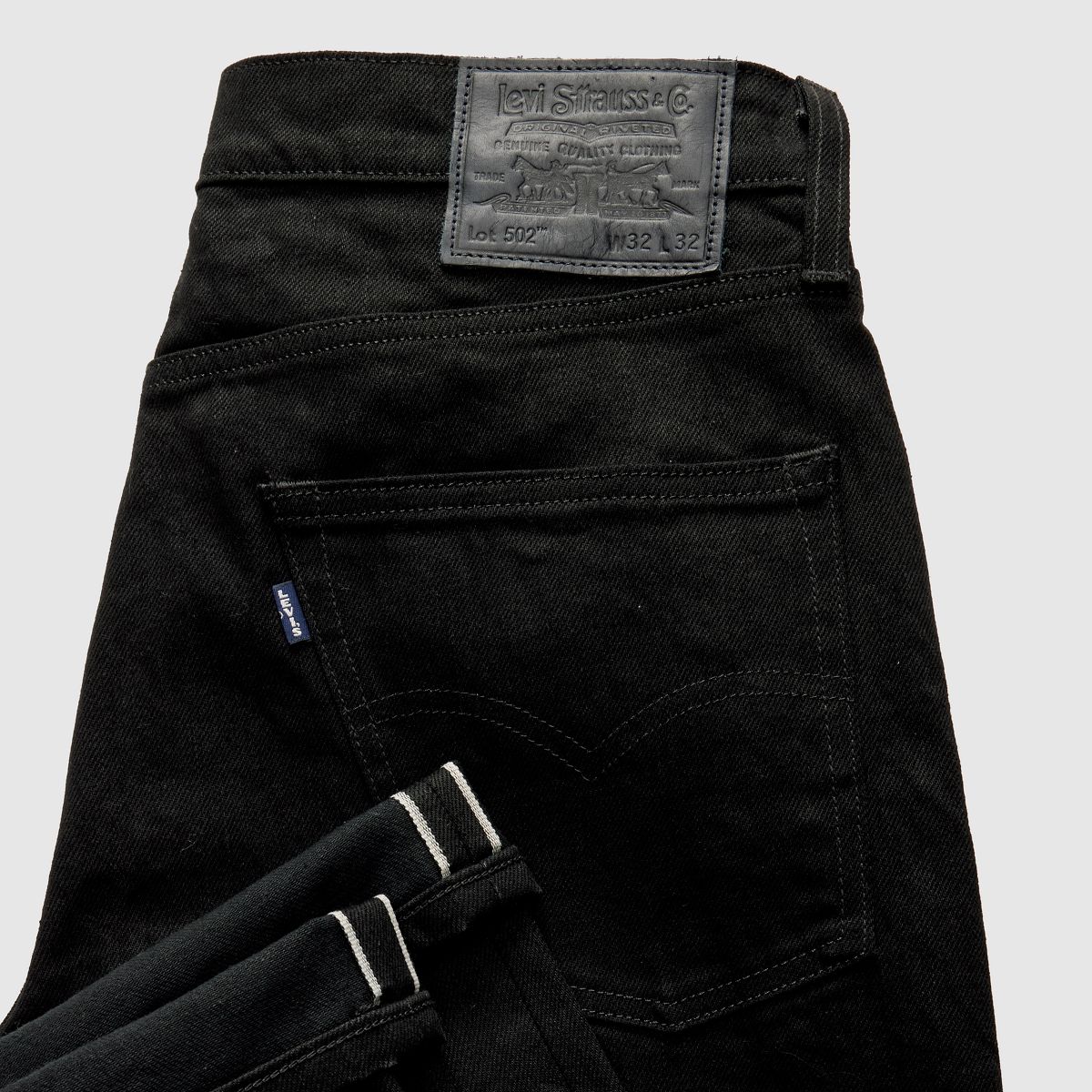 502™ Taper Selvedge Men's Jeans — One Wash Black - Black