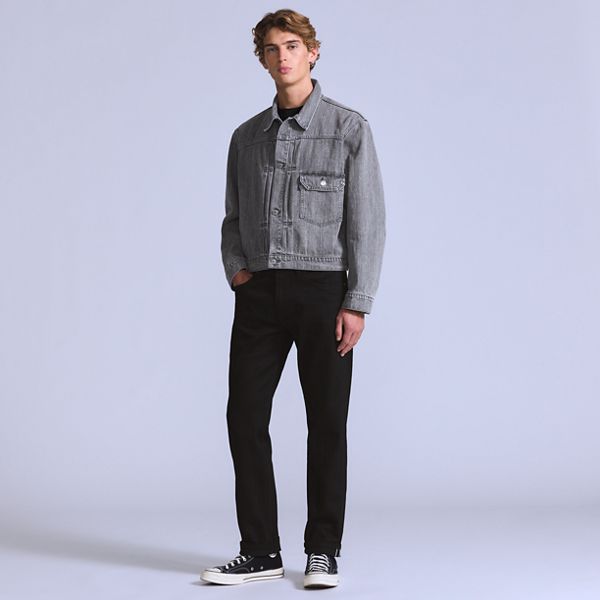 502™ Taper Selvedge Men's Jeans — One Wash Black - Black