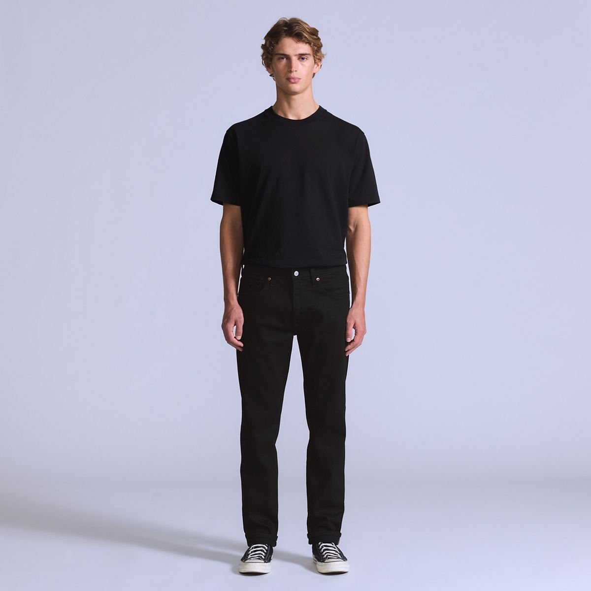 502™ Taper Selvedge Men's Jeans — One Wash Black - Black
