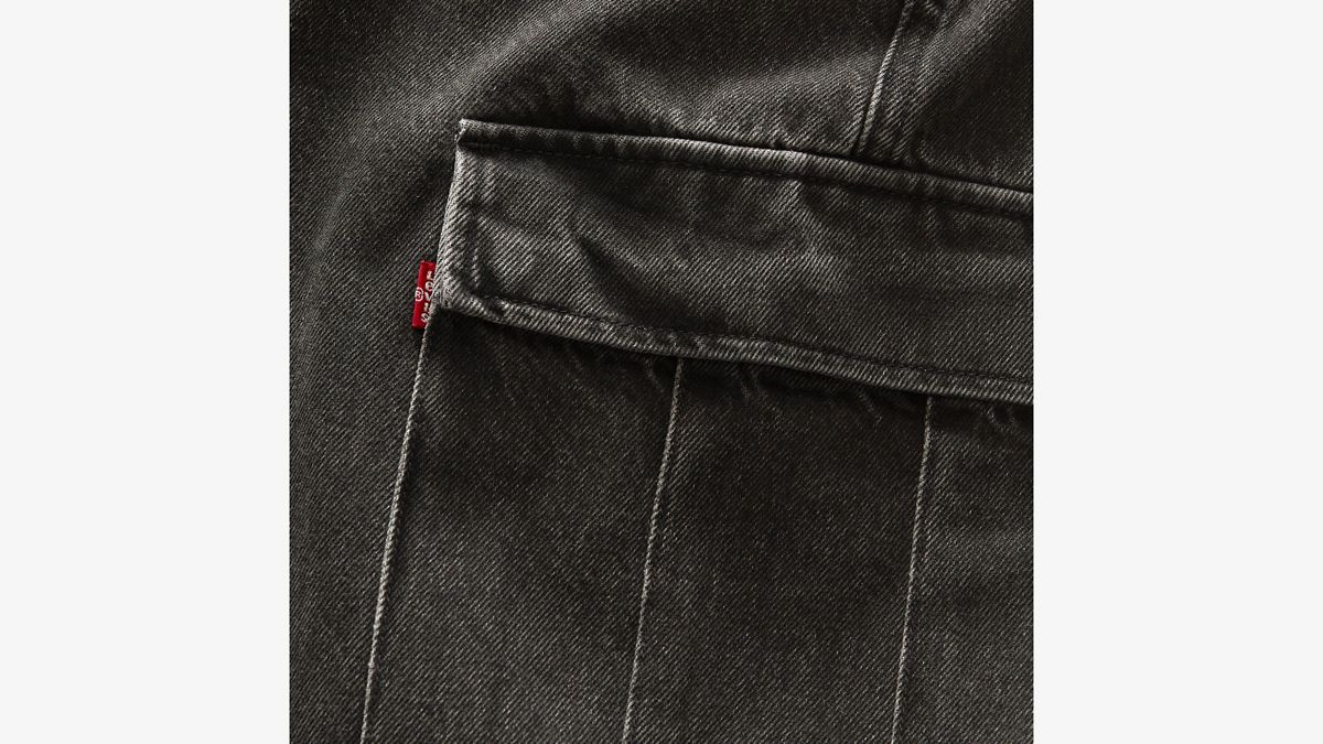 XX Cargo Straight Men's Pants — Darkly Wash - Black