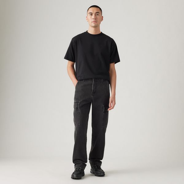 XX Cargo Straight Men's Pants — Darkly Wash - Black