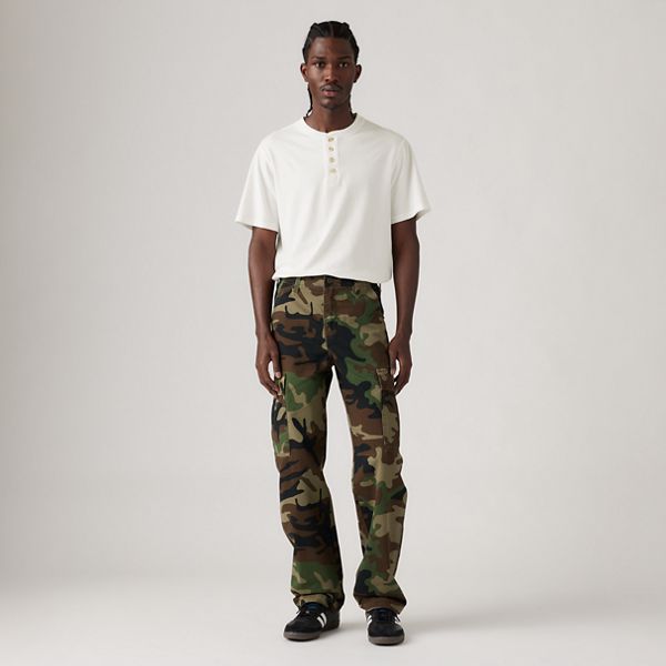 XX Cargo Straight Men's Pants — Demitasse Phalarope Camo - Green