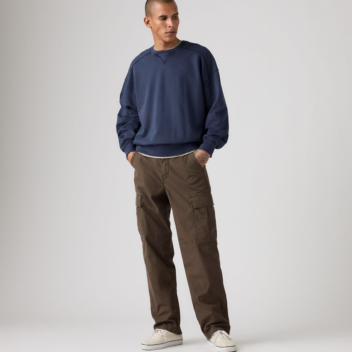 XX Cargo Straight Men's Pants — Coffee - Brown