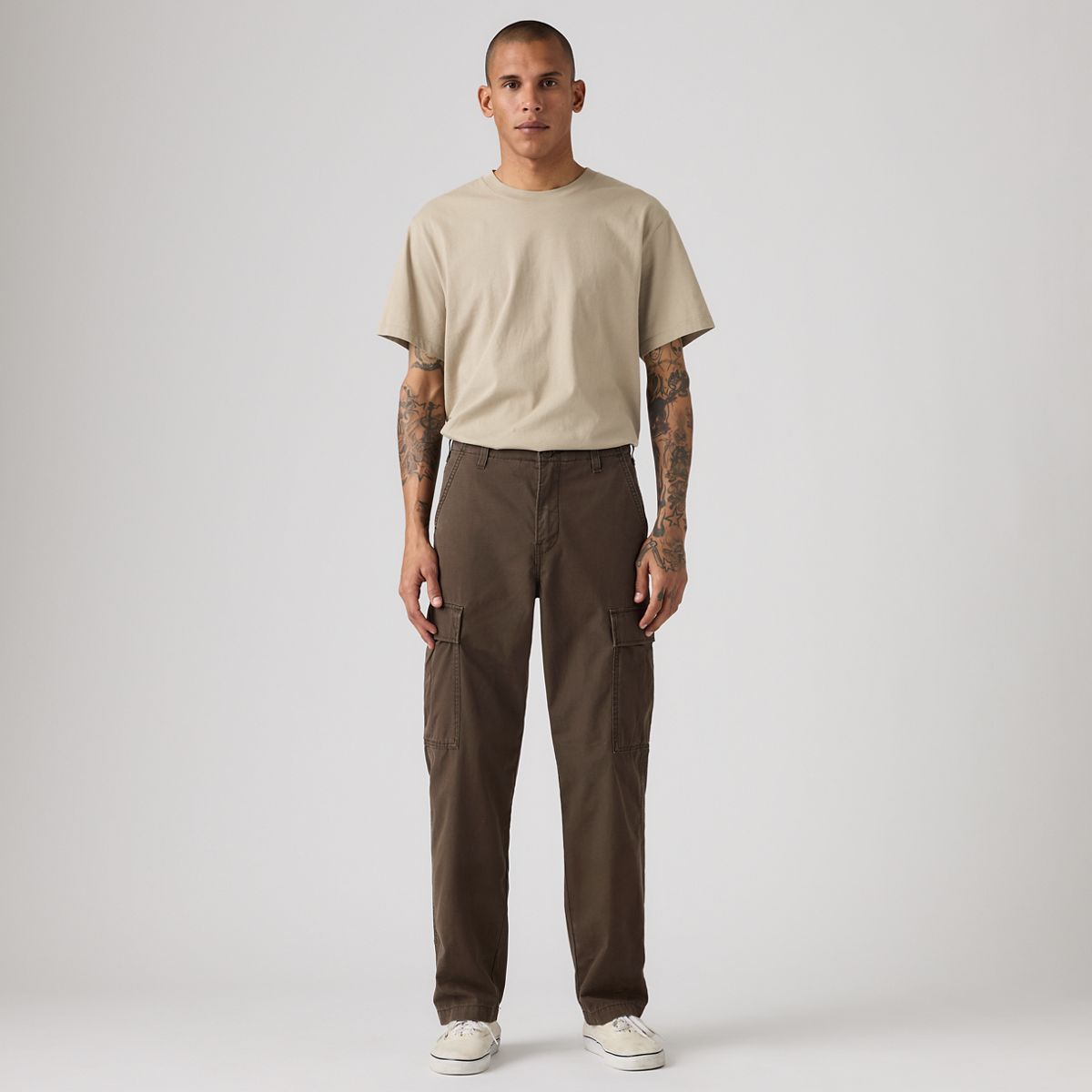 XX Cargo Straight Men's Pants — Coffee - Brown