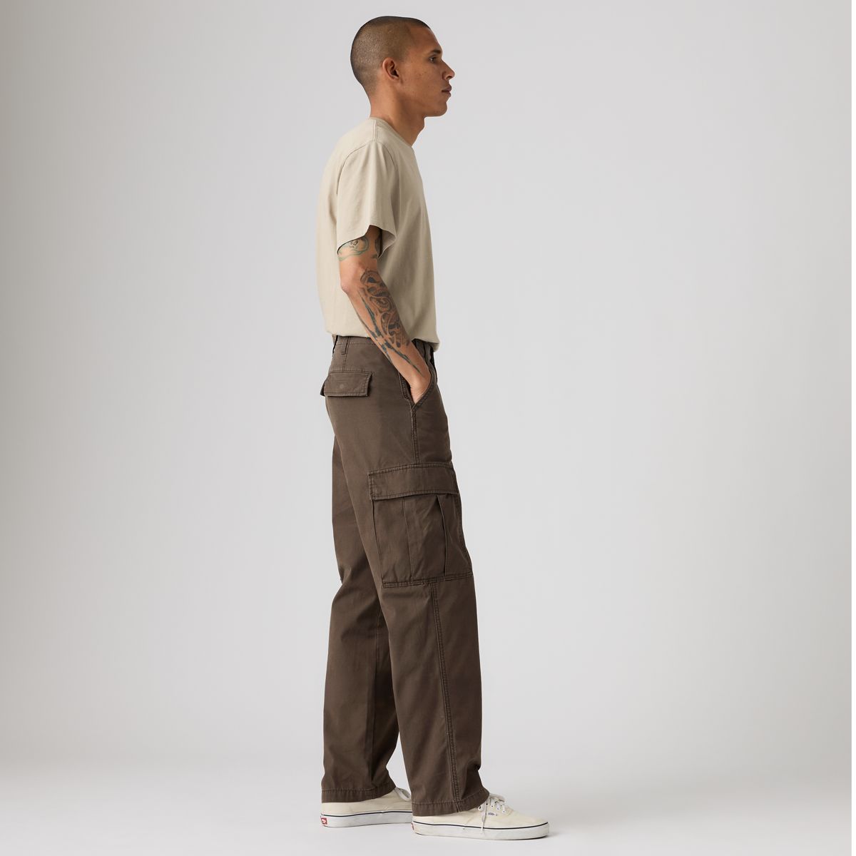 XX Cargo Straight Men's Pants — Coffee - Brown