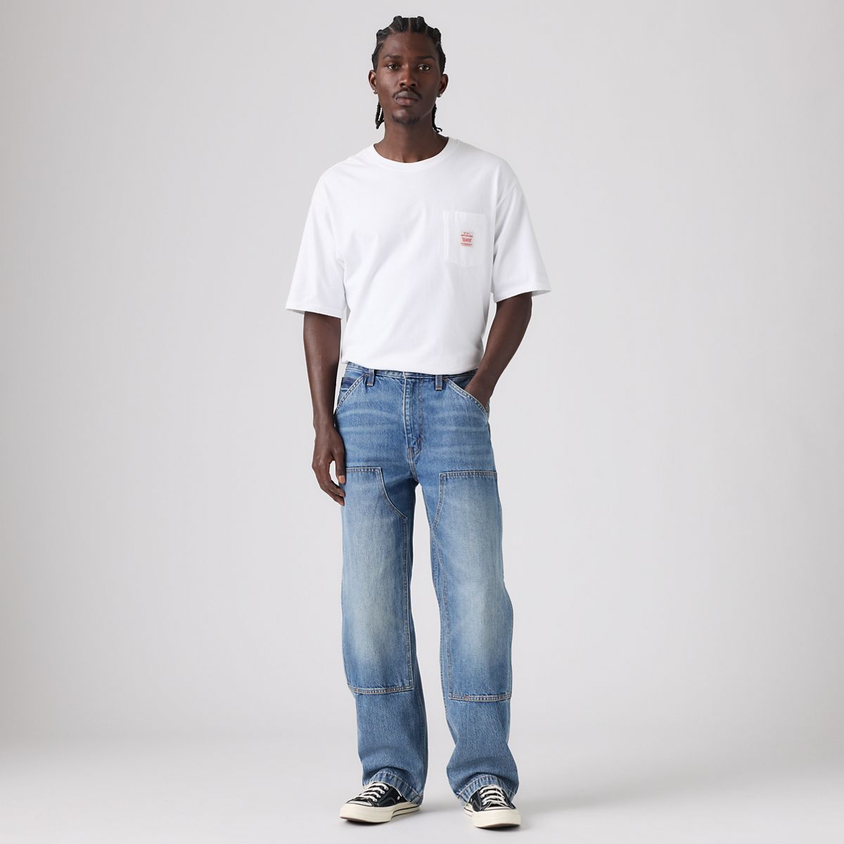 568™ Loose Straight Double-Knee Carpenter Men's Jeans — Detroit Wash - Medium Wash - Non-Stretch