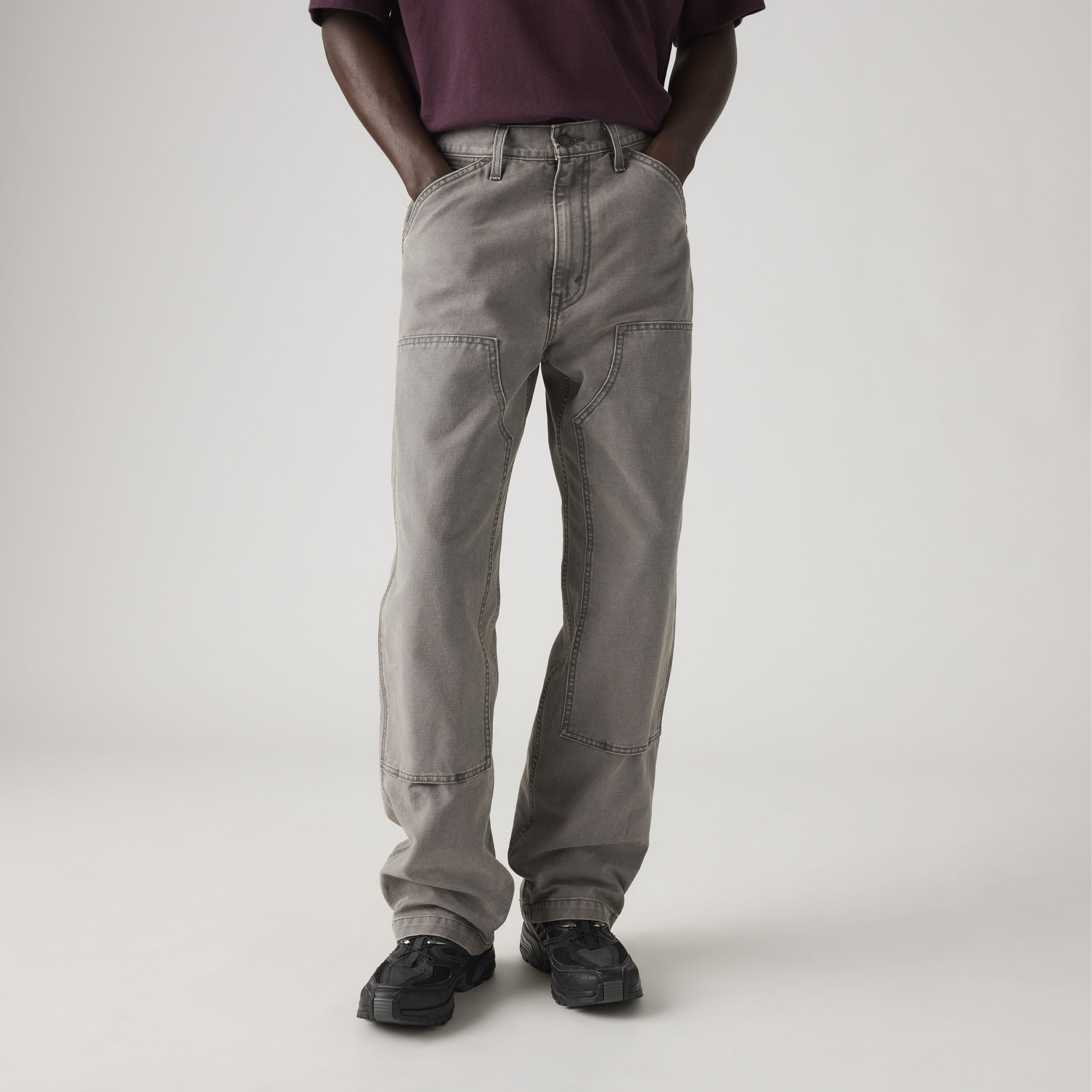 568™ Loose Straight Double-knee Carpenter Men's Pants - Grey