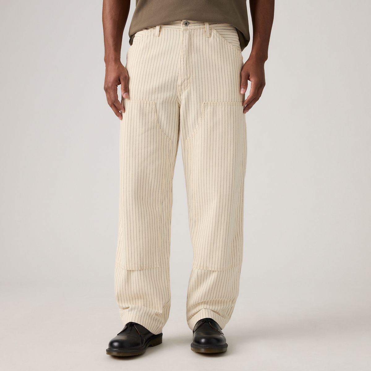 568™ Loose Straight Double-Knee Carpenter Men's Jeans — Marris Stripe - White
