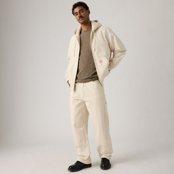 568™ Loose Straight Double-Knee Carpenter Men's Jeans — Marris Stripe - White