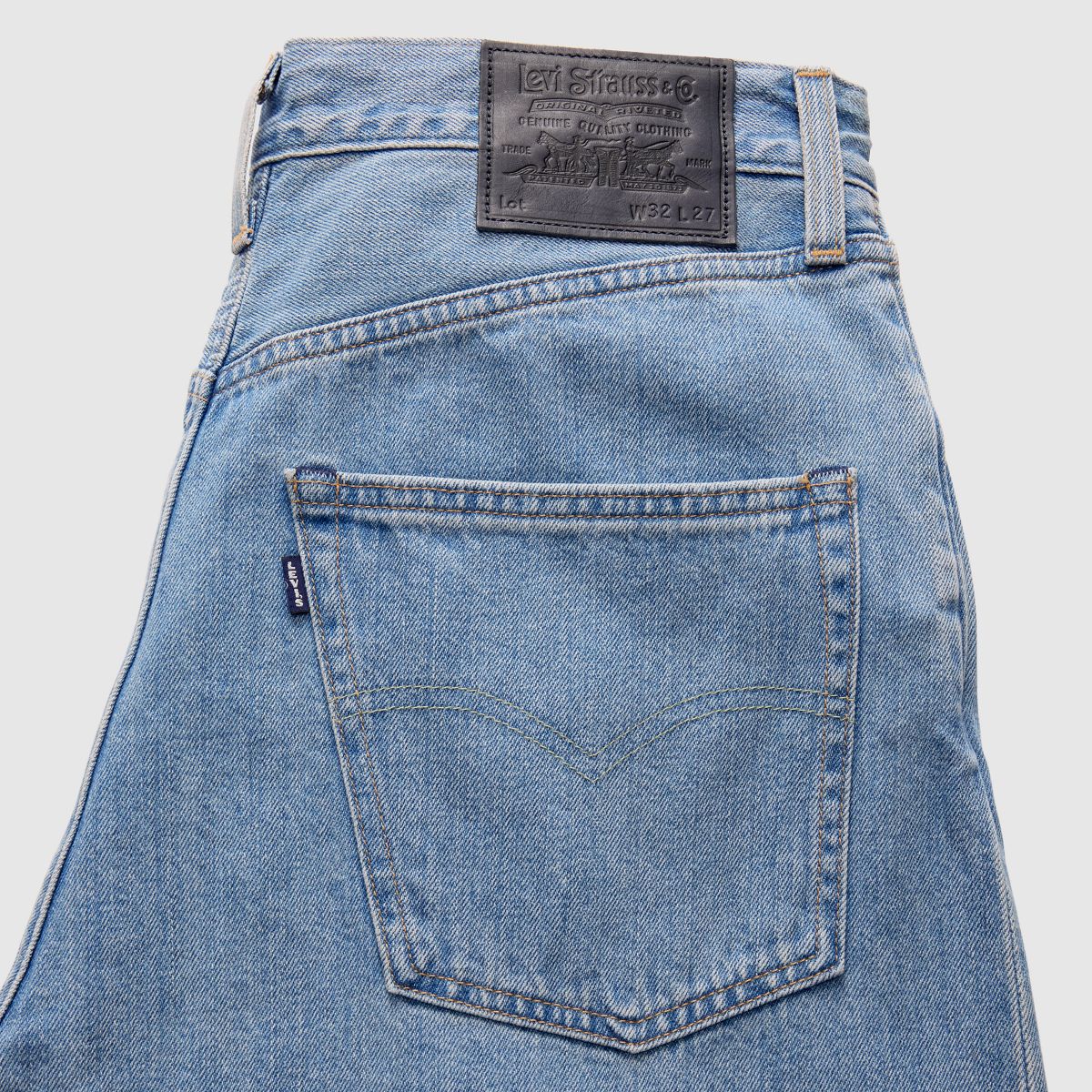 Wide Pleated Crop Men's Jeans — Moj Al Paso - Light Wash
