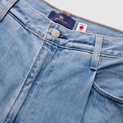 Wide Pleated Crop Men's Jeans — Moj Al Paso - Light Wash 10