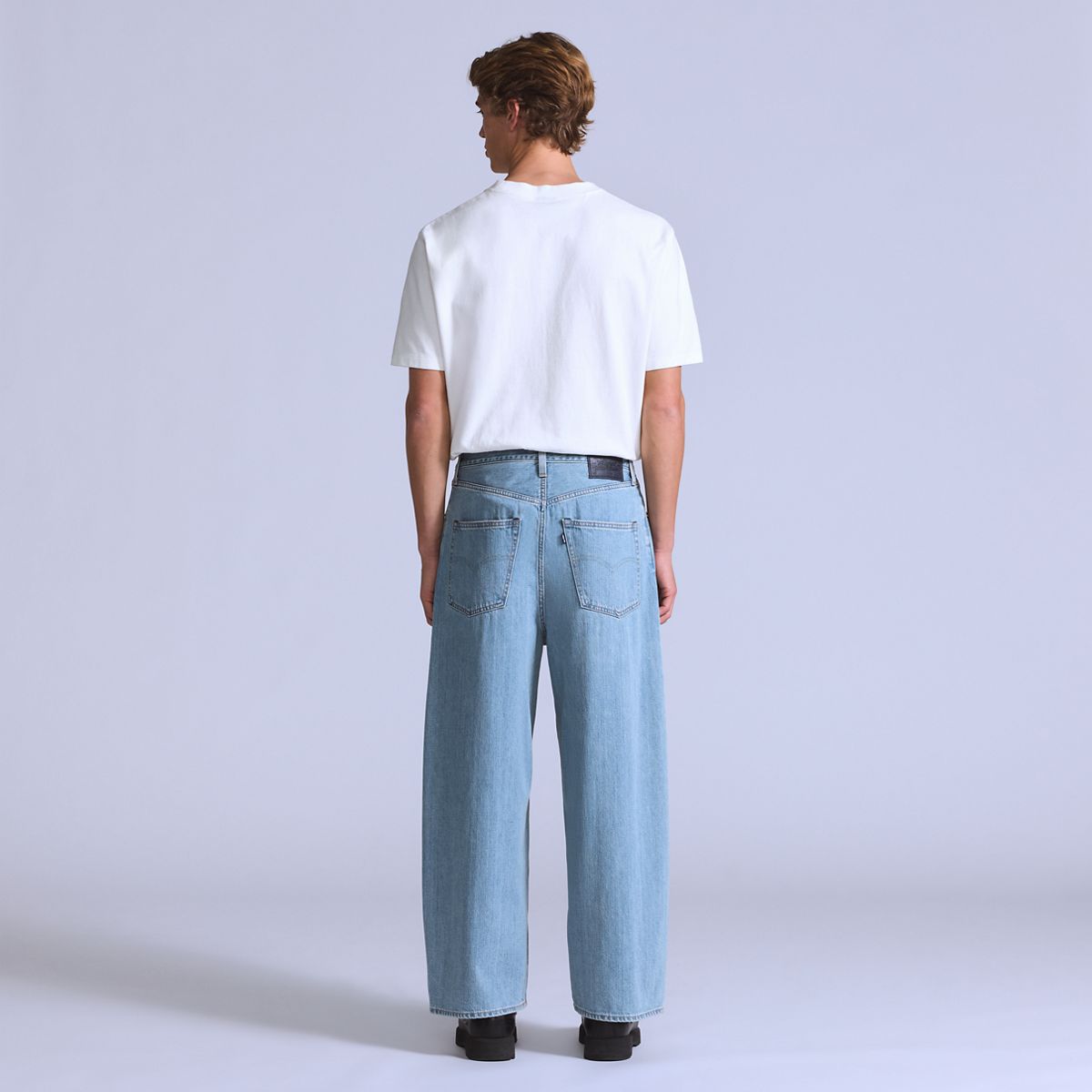 Wide Pleated Crop Men's Jeans — Moj Al Paso - Light Wash