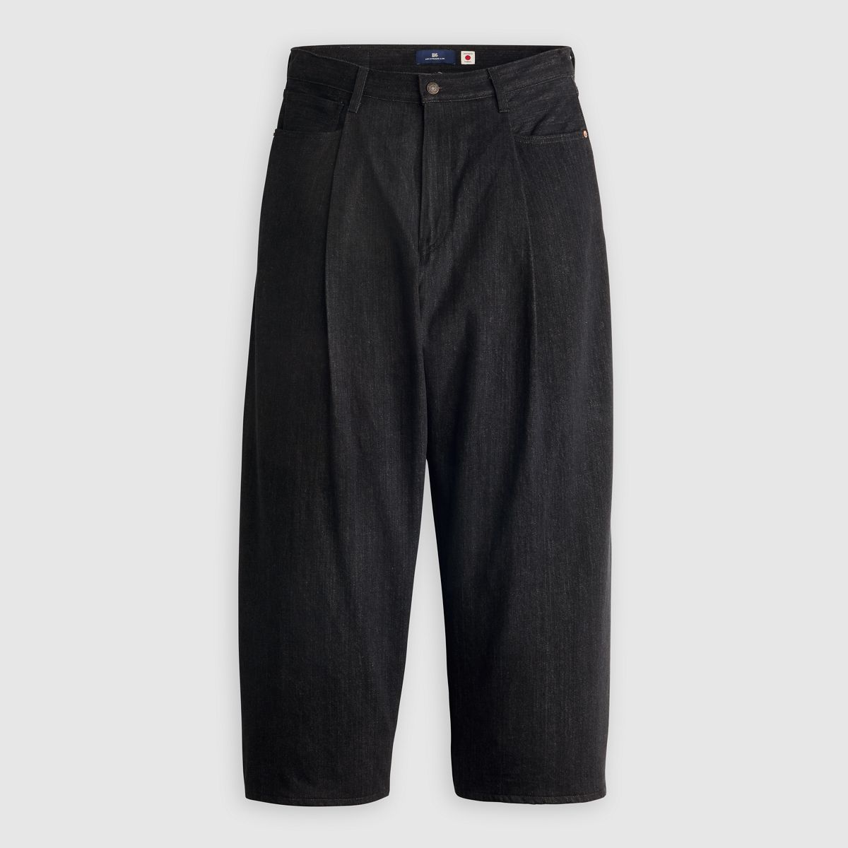 Wide Pleated Crop Men's Jeans — MOJ Darkstar - Black