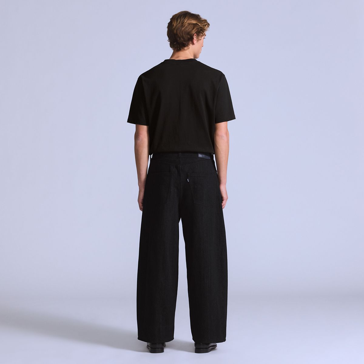 Wide Pleated Crop Men's Jeans — MOJ Darkstar - Black
