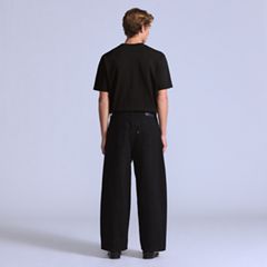Wide Pleated Crop Men's Jeans — MOJ Darkstar - Black 4