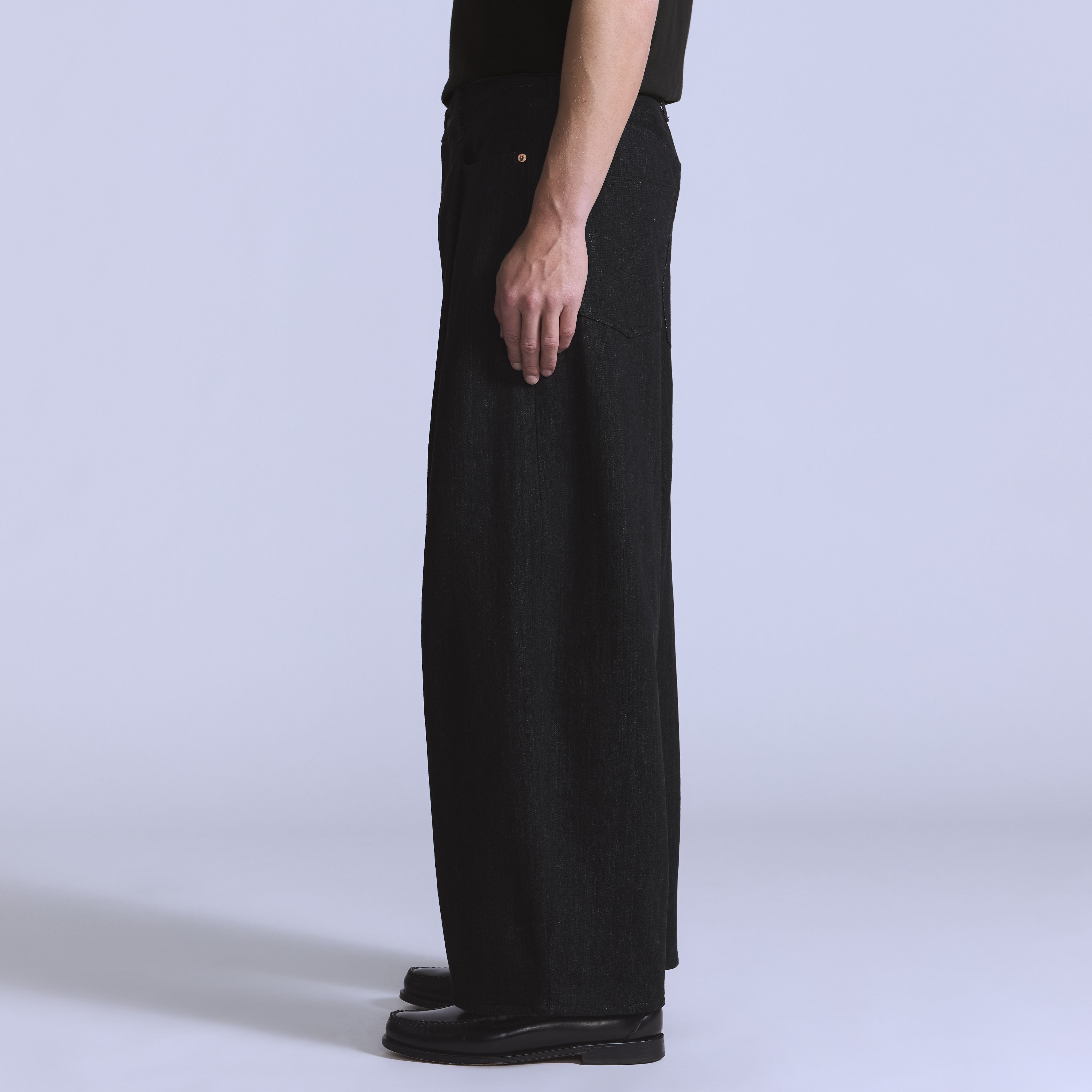 Wide Pleated Crop Men's Jeans 3