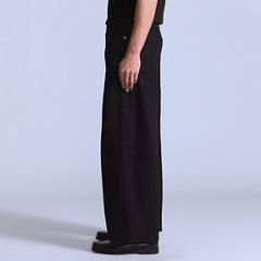 Wide Pleated Crop Men's Jeans — MOJ Darkstar - Black 3