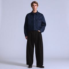 Wide Pleated Crop Men's Jeans — MOJ Darkstar - Black 1