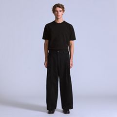 Wide Pleated Crop Men's Jeans — MOJ Darkstar - Black 6