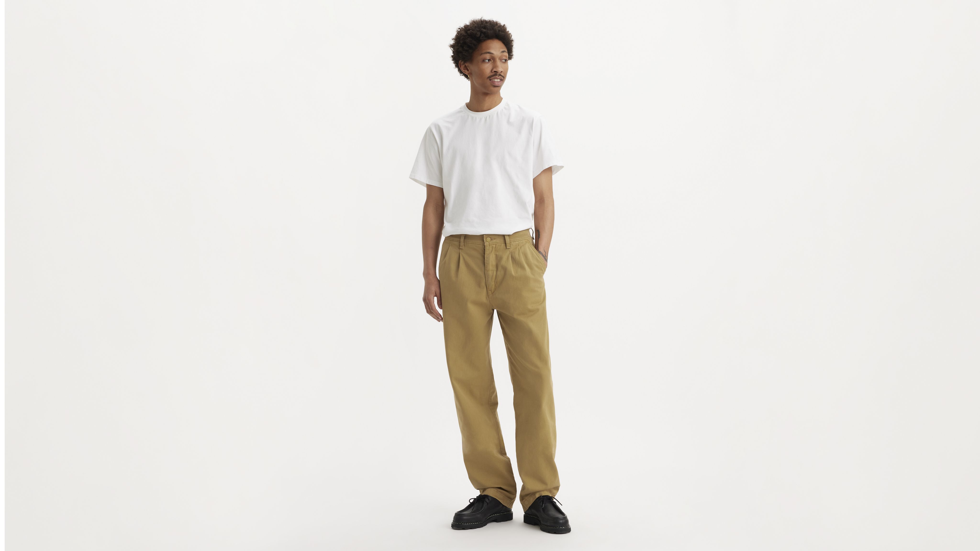 XX Chino Loose Straight Pleated Men's Pants 10