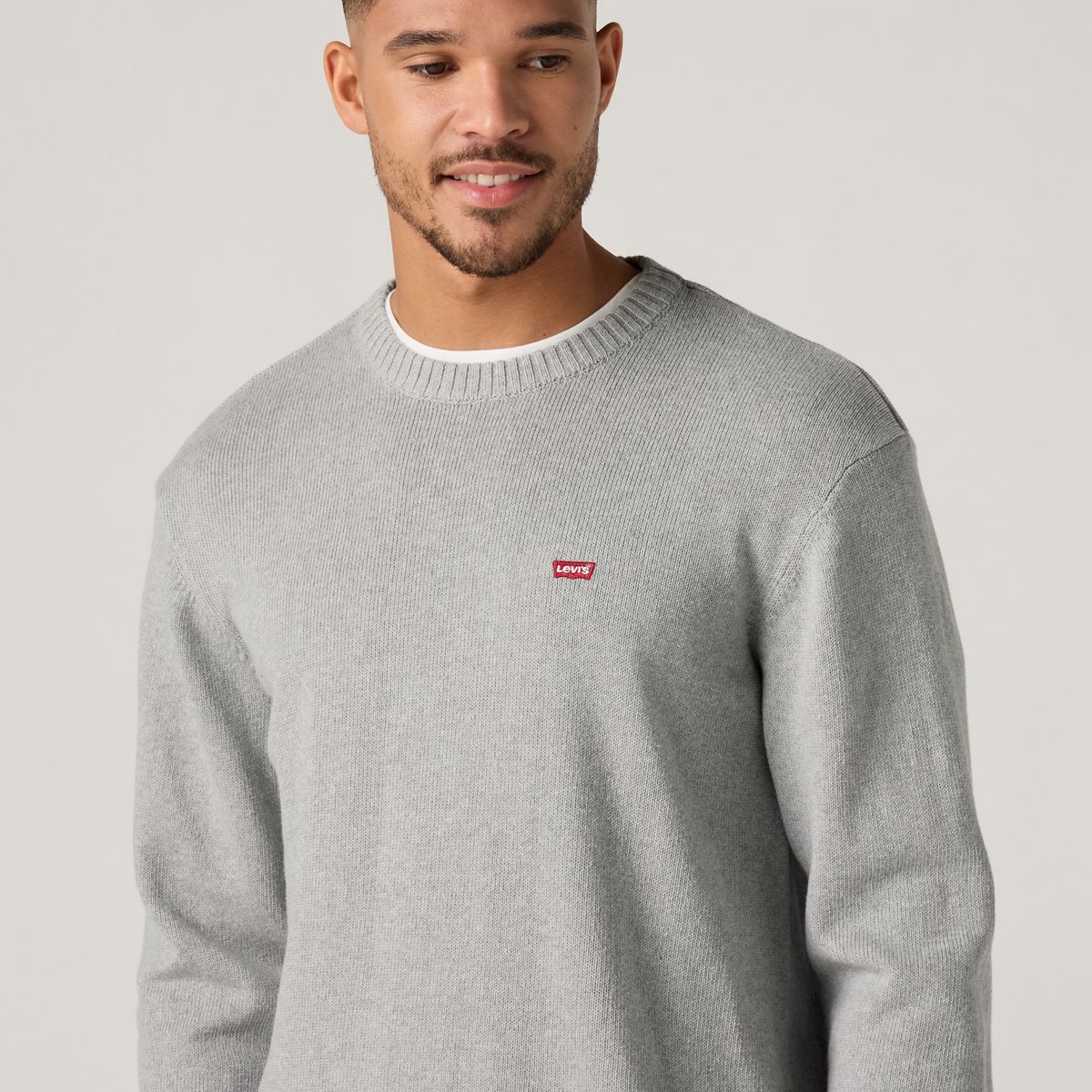 Classic Housemark Sweater — Grey Heather - Grey