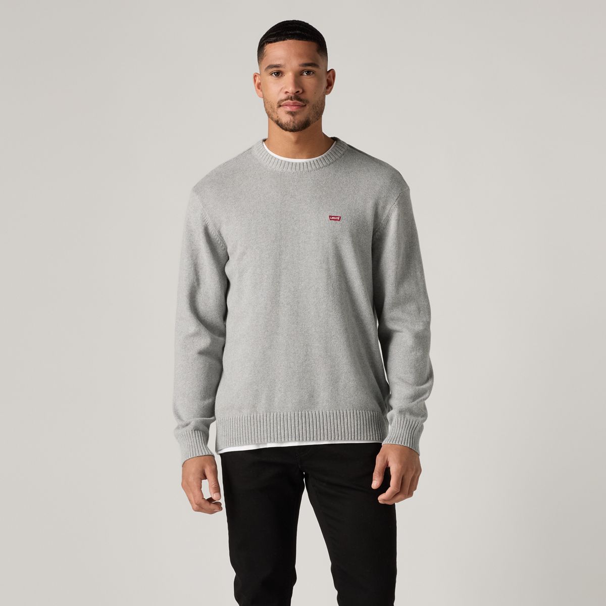 Classic Housemark Sweater — Grey Heather - Grey